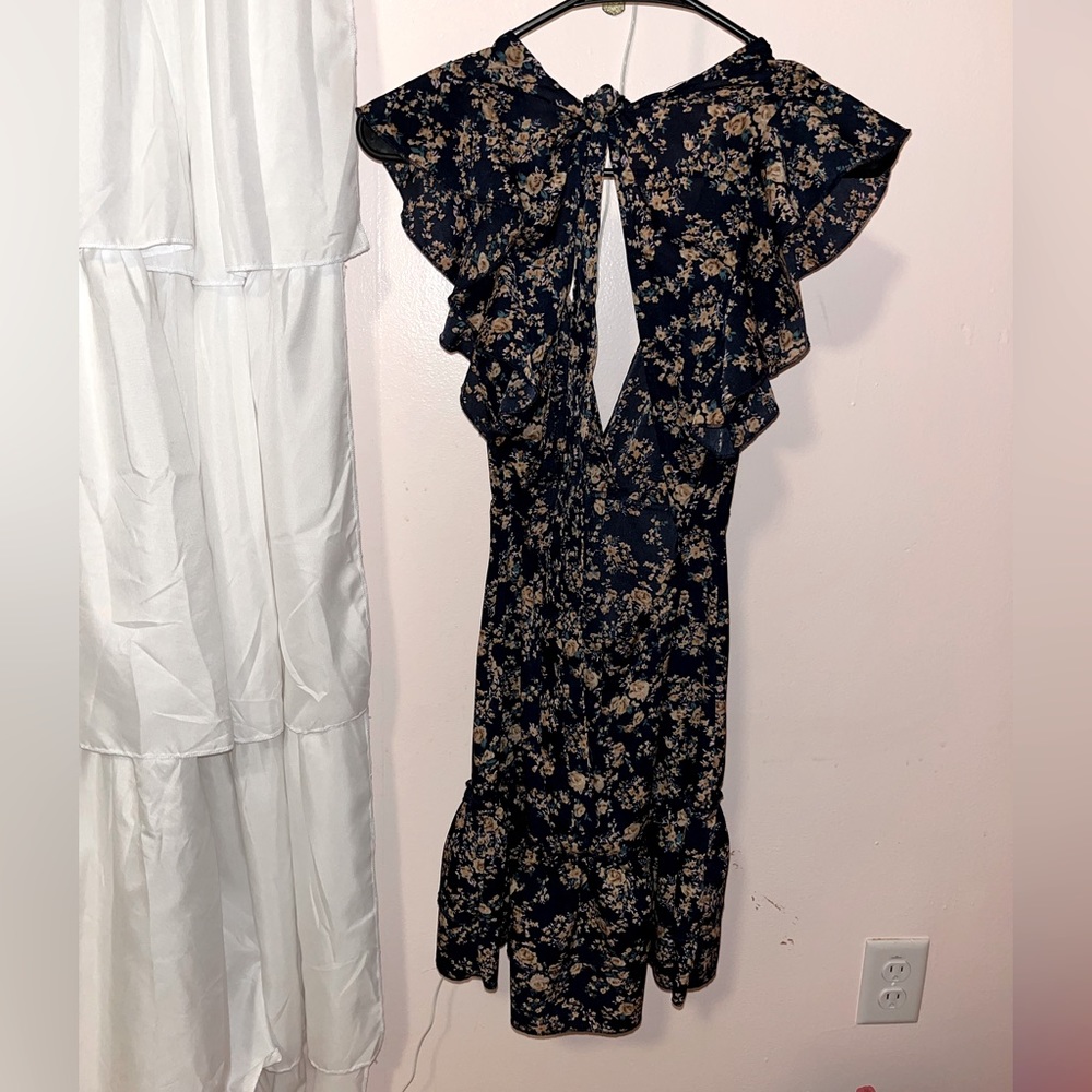 SHEIN open back floral dress, XS